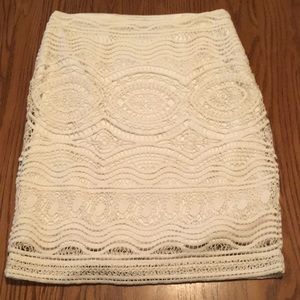 White House Black Market Crochet Pencil Skirt